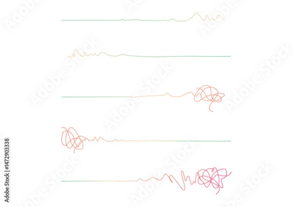 Obraz vector abstract tangled lines