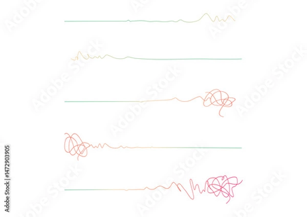 Obraz vector abstract tangled lines