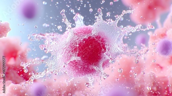 Fototapeta Cell Exploding Water Splash