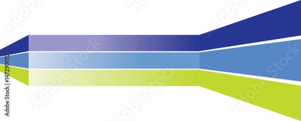 Obraz 3 perspective colored stripes