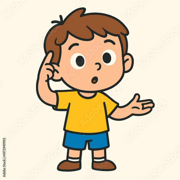 Obraz Curious Child Character