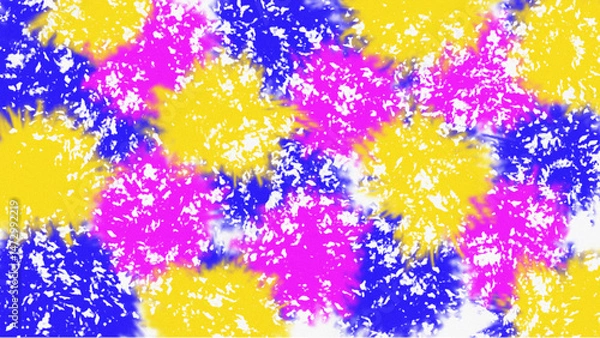 Fototapeta Paint an abstract background texture using bright colors with a contrasting color palette.