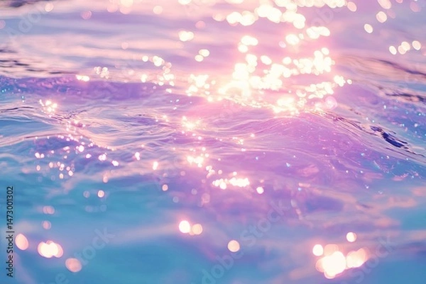 Obraz Vibrant water surface with light reflections