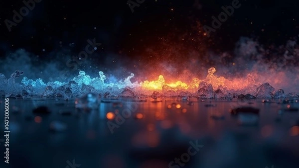 Fototapeta Abstract patterns of energy flow