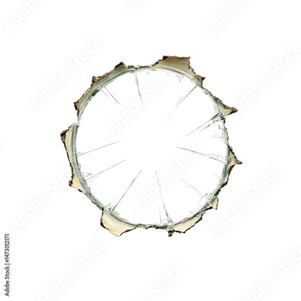 Fototapeta Abstract Circular Shattered Glass Design Element