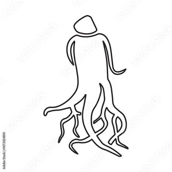 Obraz Ginseng line icon