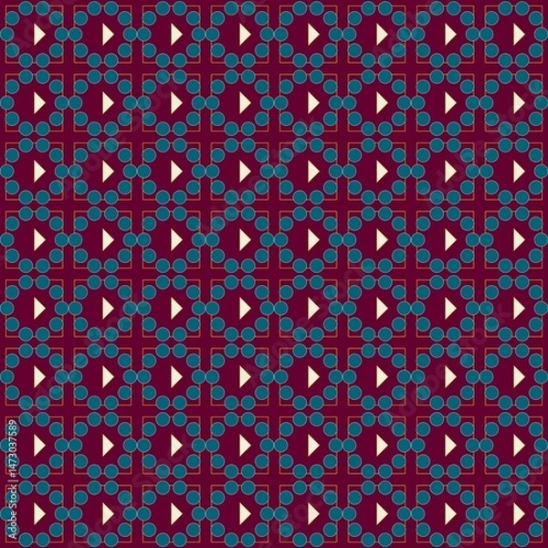 Fototapeta Classic Ottoman geometric pattern with traditional Islamic art and elegant design texture
