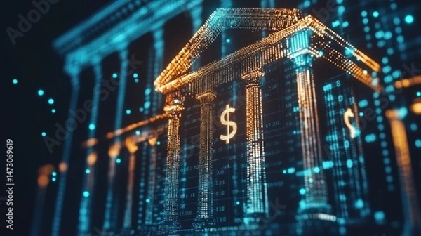 Obraz Digital Bank Building