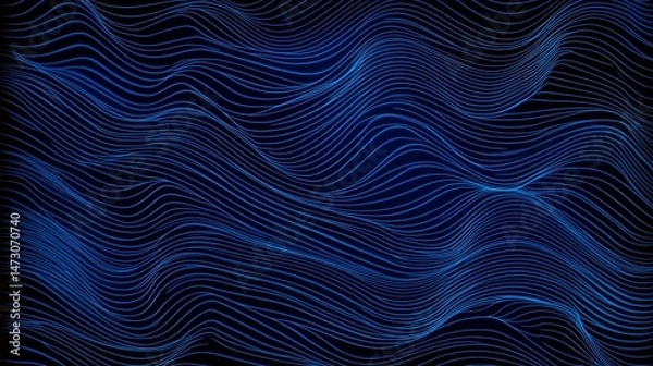 Fototapeta Abstract Blue Wave Lines Graphic Design blue background