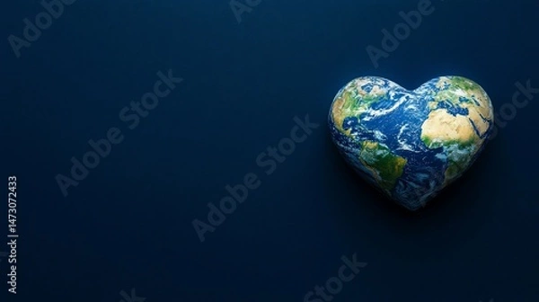 Obraz blue heart on black