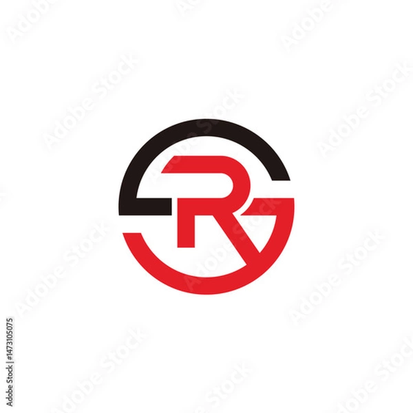 Obraz letter SR concept logo design vector template