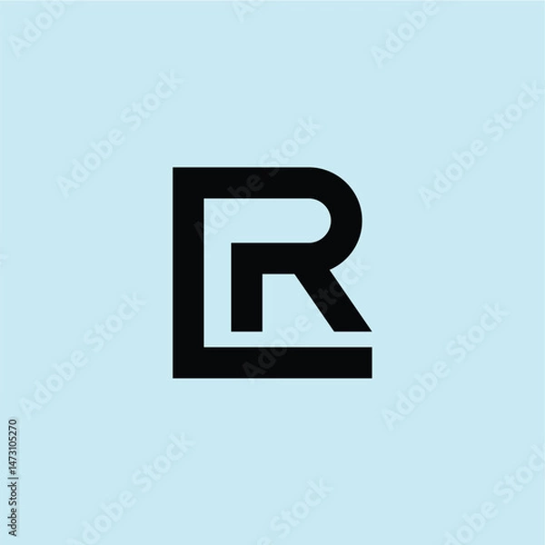 Obraz letter LR concept logo design vector template