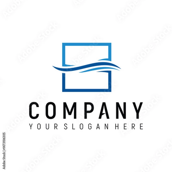 Obraz beach concept logo design vector template