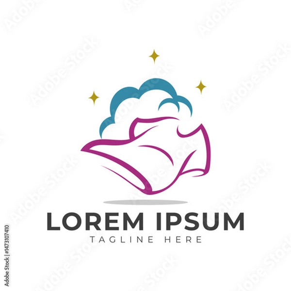 Obraz Clothes Laundry Logo Vector Icon Illustration