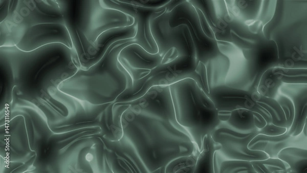 Fototapeta Fluid dark green swirls for abstract flowing textures, suitable for backgrounds, prints, web design, and artistic projects with nature themes.