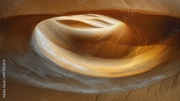 Fototapeta Intricate, swirling patterns within a natural cave.