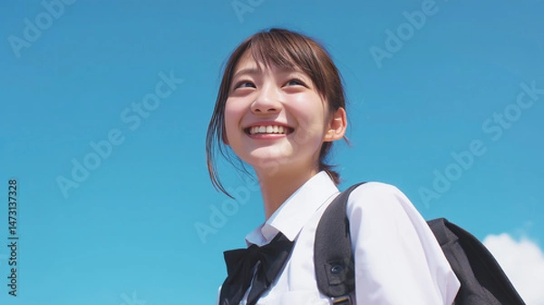 Obraz 青空の下の女子高生
Smiling High School Girl