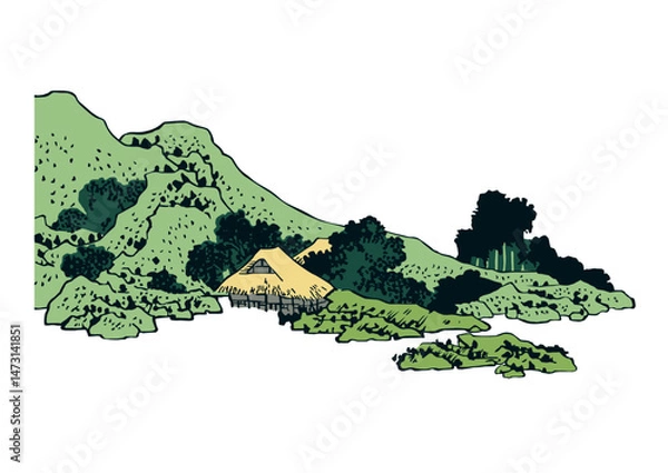 Obraz 和風の木　その6