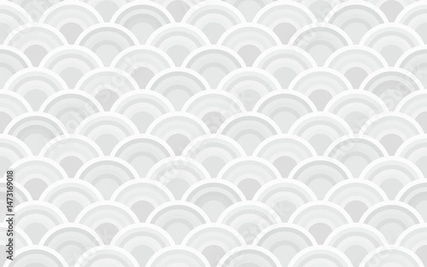 Fototapeta 青海波.Seamless pattern "Seigaiha". Malachite pattern. Colorful. Kawaii. Japan. For backgrounds, wallpapers, textiles, wrapping paper