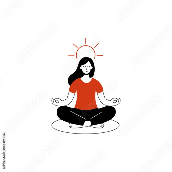 Fototapeta Meditating, Woman