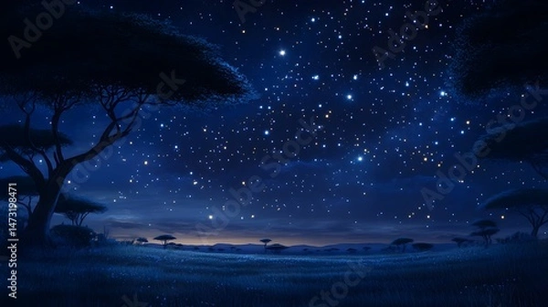 Obraz Starry African Night