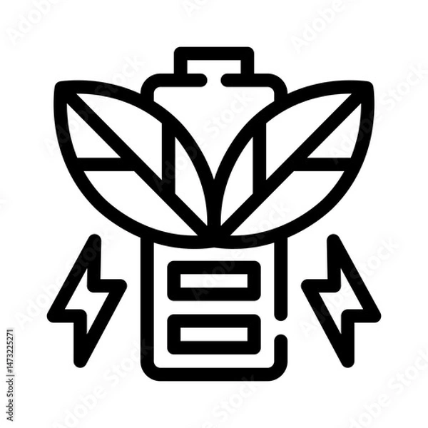 Fototapeta iodegradable line icon