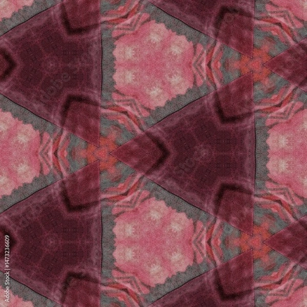 Fototapeta Embroidery and batik design concept. Antique art for clothing print, sublimation block etc. New trendy wallpaper, cover photo, interior decoration idea. Abstract pattern for the carpet background	