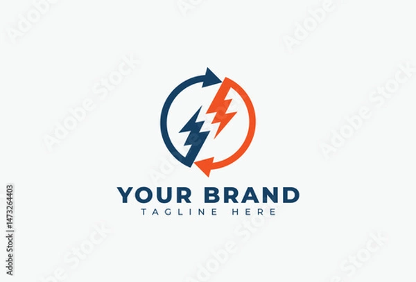 Fototapeta Power Recharge Logo Design Element
