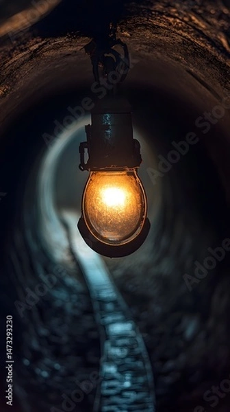 Obraz Tunnel light illuminates pathway