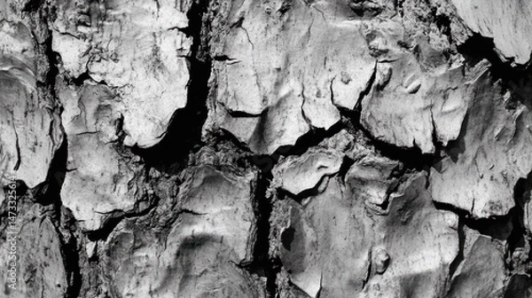 Obraz Cracked tree bark texture