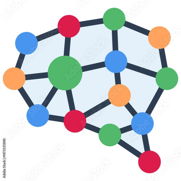 Fototapeta neural network icon