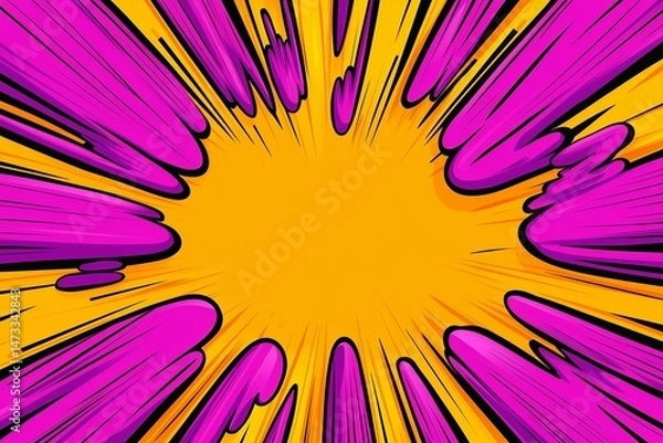 Obraz Vibrant Abstract Comic Art with Dynamic Colors