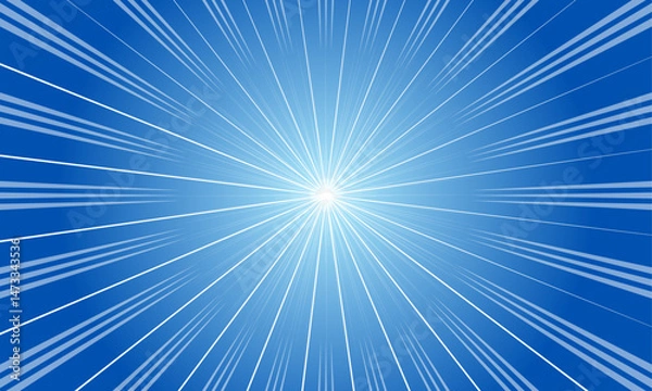 Obraz starburst blue abstract background element of design. sunburst - sunray vector illustration
