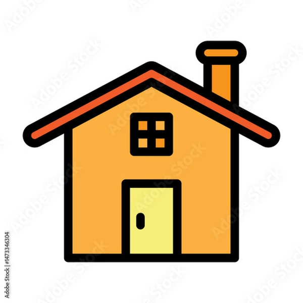 Obraz Home Vector Filled Icon Design
