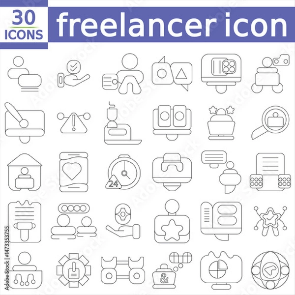 Obraz  freelancer icon sheet