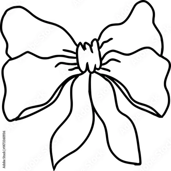 Fototapeta boho bow ribbon coquette, hair bow kawaii