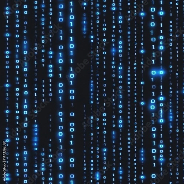 Fototapeta Binary Code Flow
