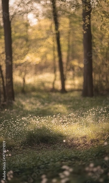 Fototapeta Sunlit Forest Path