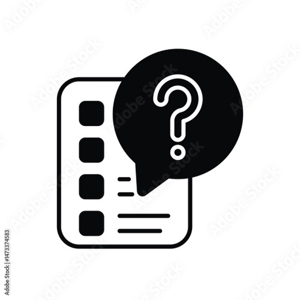 Obraz quiz Vector icon