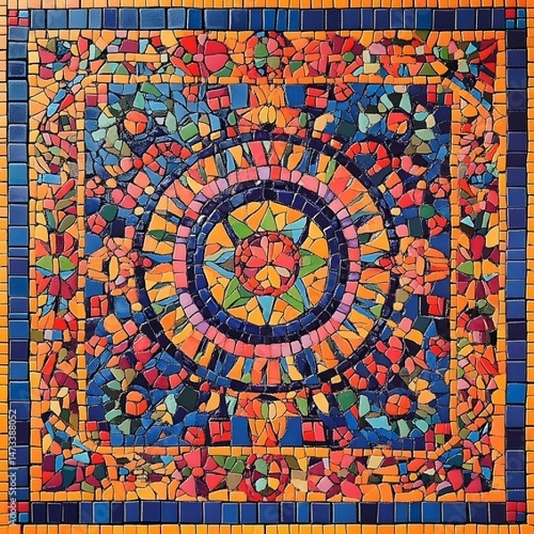 Fototapeta Vibrant mosaic design