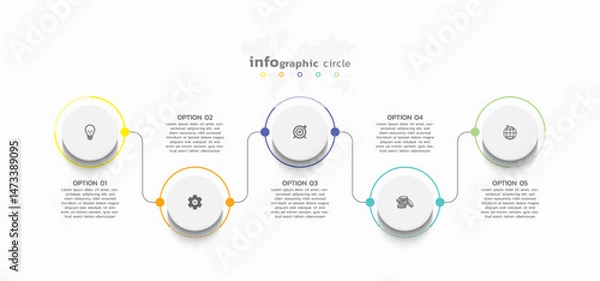 Fototapeta Background business infographic elements for the presentation