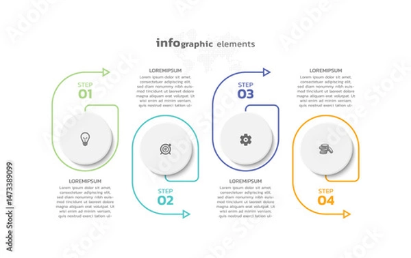 Fototapeta Background business infographic elements for the presentation