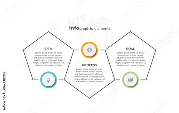 Fototapeta Background business infographic elements for the presentation