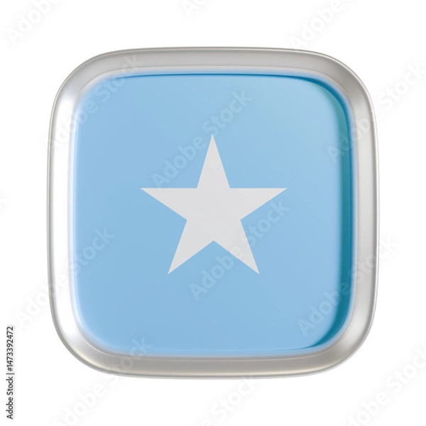 Fototapeta Somalia flag 3d square icon.