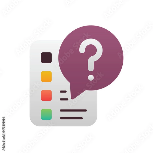 Fototapeta quiz Vector icon