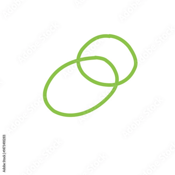 Obraz green rubber bracelet