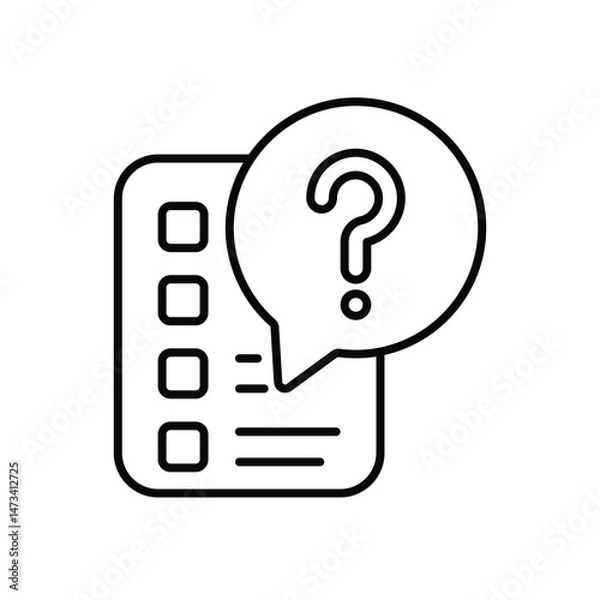 Fototapeta quiz Vector icon