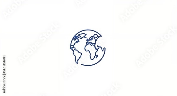 Obraz World Map Outline Icon