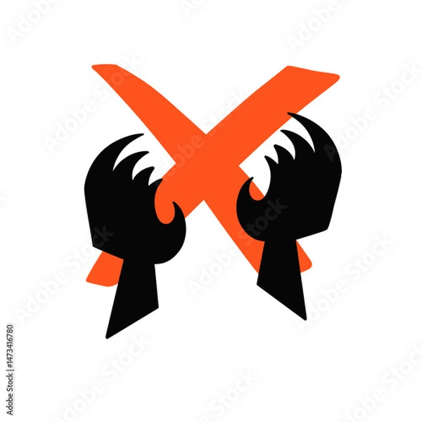 Obraz シンプルな犯罪や防犯のアイコン