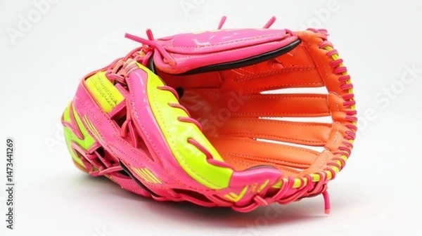 Obraz Softball glove isolated on white background